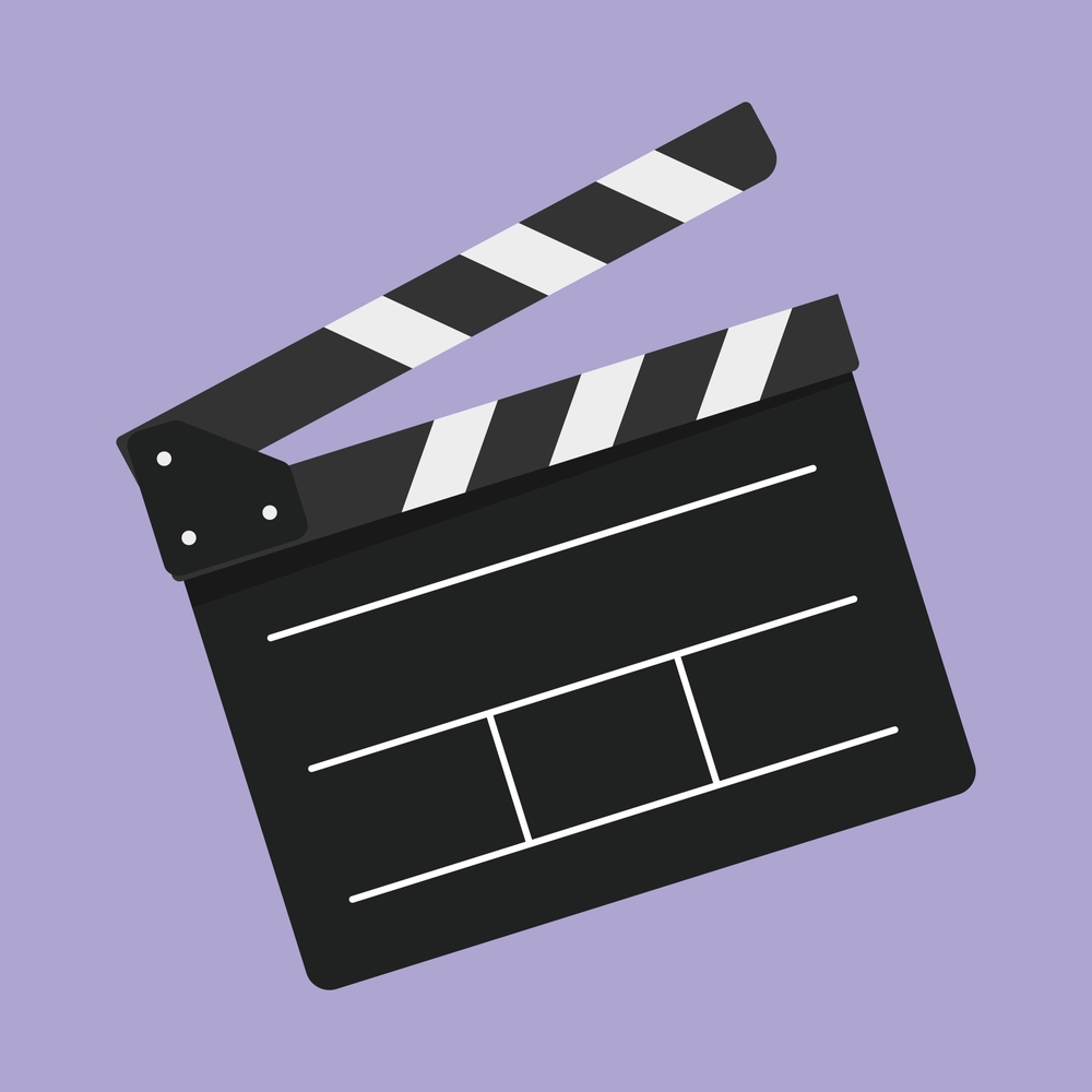 Filmmaker's,Clapboard,Vector,Icon.,Hollywood,Film,Clapperboard,Illustration.,Film,Movie